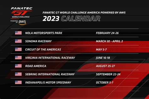 gt racing schedule 2023