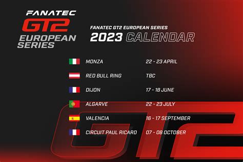 gt4 european series calendar 2023