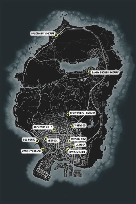 gta police station location map