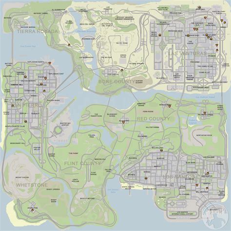 Gta San Andreas Map Coordinates