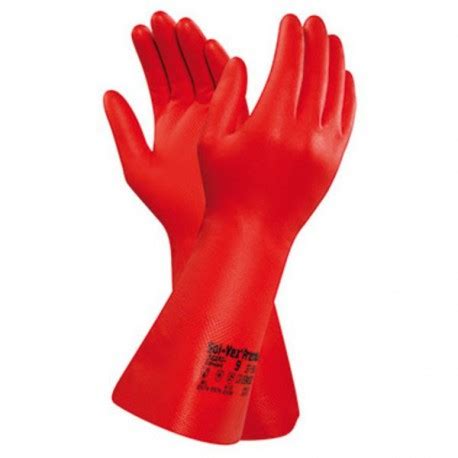 guantes de nitrilo rojos