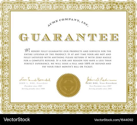 Free Warranty Certificate Template Word Printable Templates