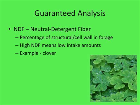Guaranteed Analysis Testing