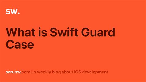 Guard Case Let Swift