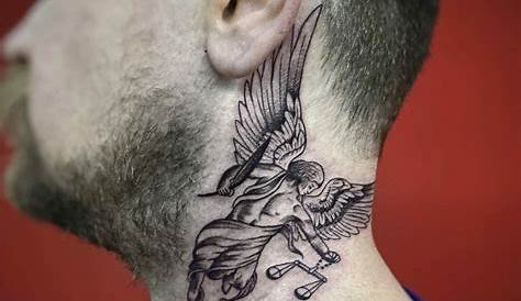 Angel neck tattoo. | Tatuaje ojo, Tatuajes chiquitos, Tatuaje del cuello