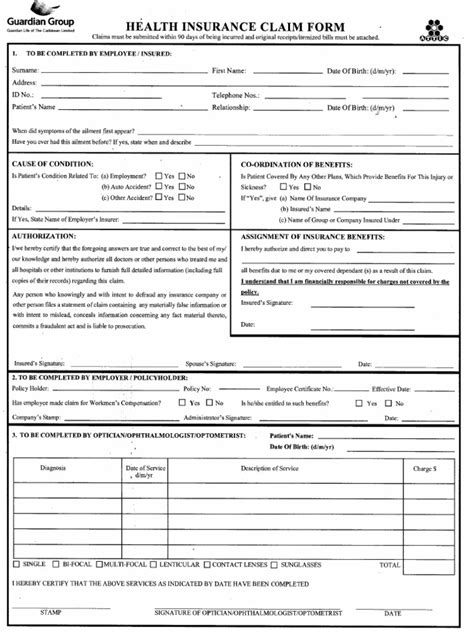 guardian dental insurance forms