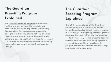 Guardian Dog Breeding Program