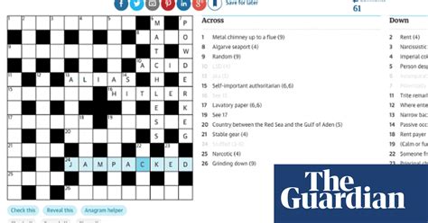 guardian newspaper crossword no 1658 online