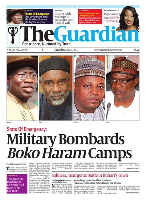 guardian newspaper headlines today nigeria