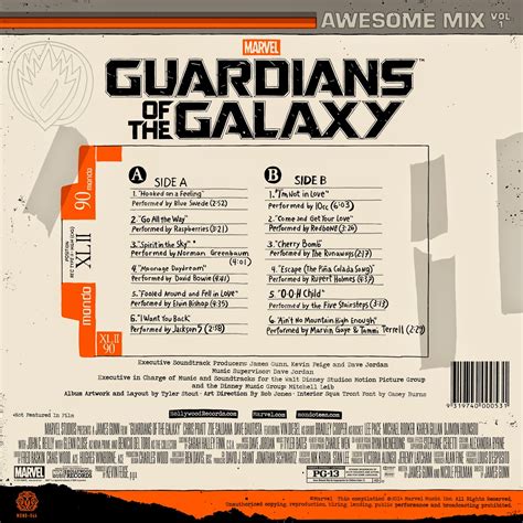 guardians of the galaxy soundtrack in order