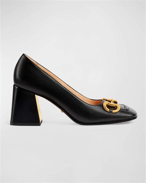 gucci block heel pump