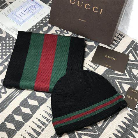 gucci hat and scarf set