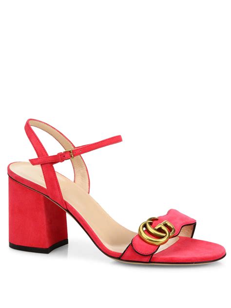 gucci pink sandal heel