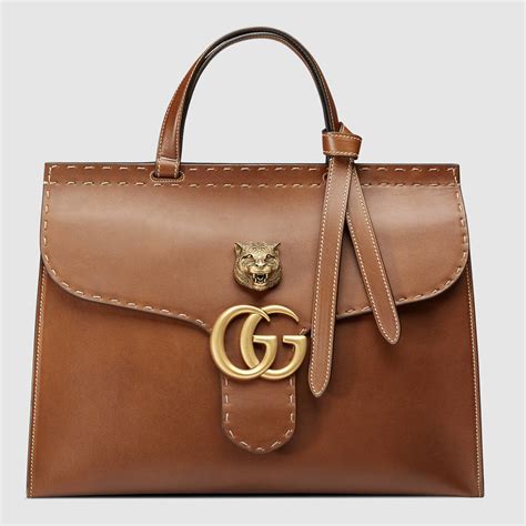 gucci signature leather top handle bag review