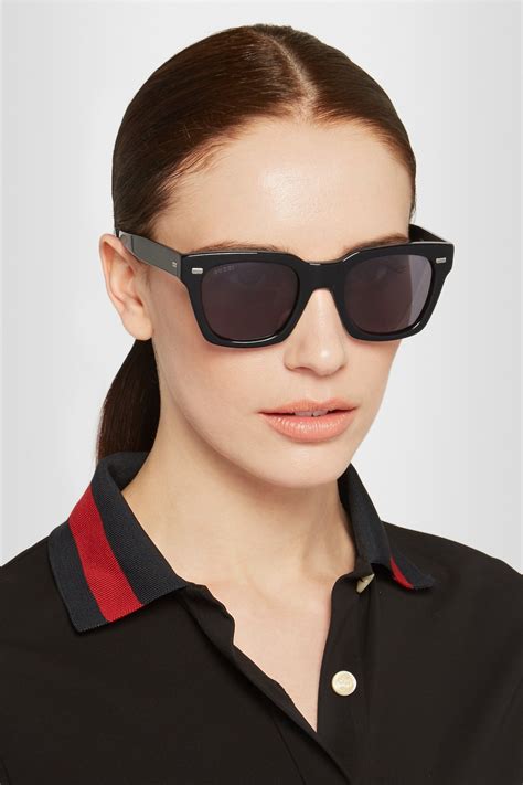 gucci square framed sunglasses