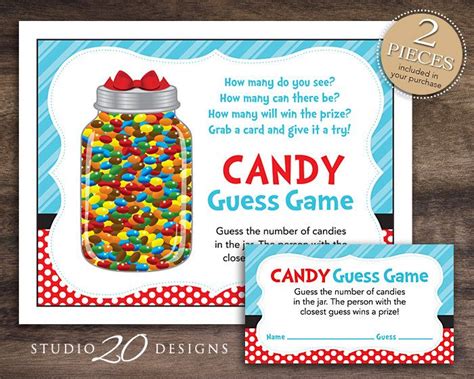 How Many Candy Kisses in the Jar 5x7 8x10 Printable Black Etsy
