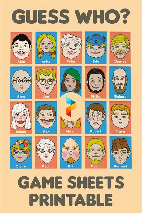 Guess Who Characters Printable: A Fun Way To Boost Your Brain
