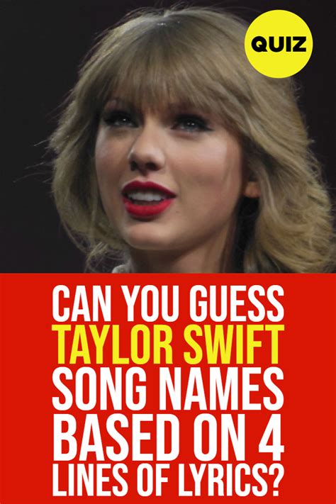 guess the taylor swift song by lyrics quiz