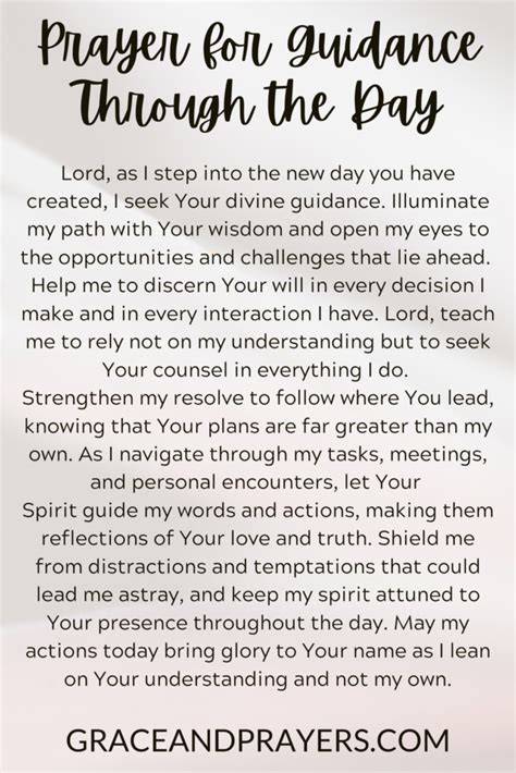 Guidance through Prayer