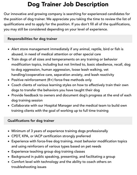guide dog trainer job description