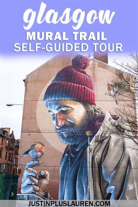 guide explaining glasgow street art