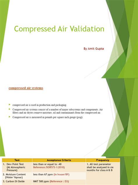 Guidelines For Compressed Air Validation