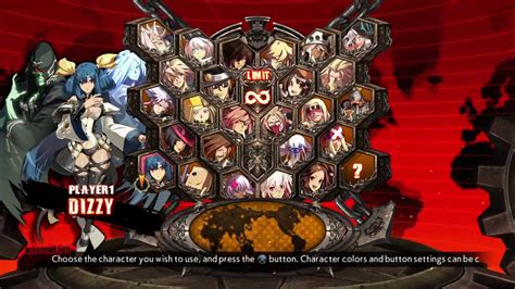 guilty gear xrd rev 2 character select