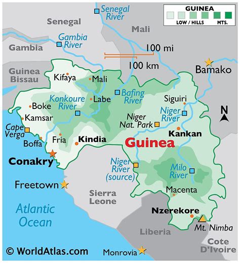 guinea vs ghana geography