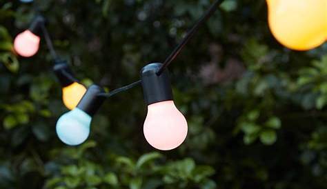 Guirlande extérieure LED intégrée 10 ampoules blanc chaud
