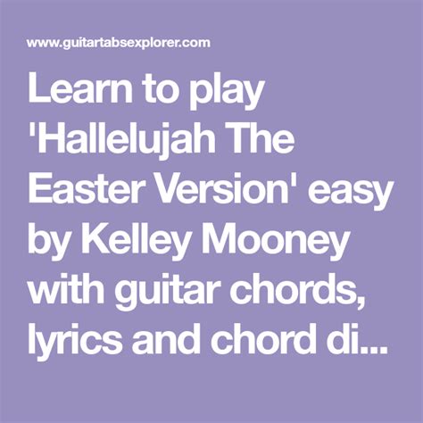 guitar chords for hallelujah easter version