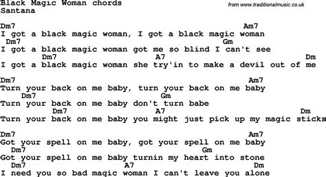 guitar chords to black magic woman