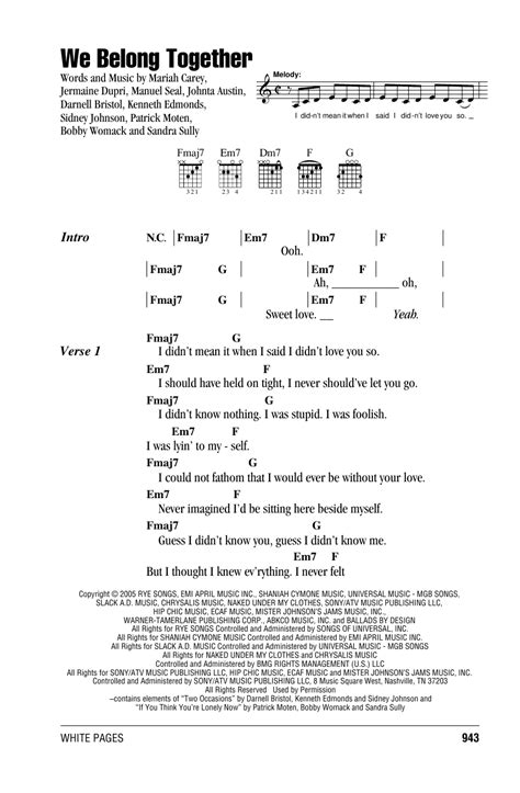 guitar chords we belong together