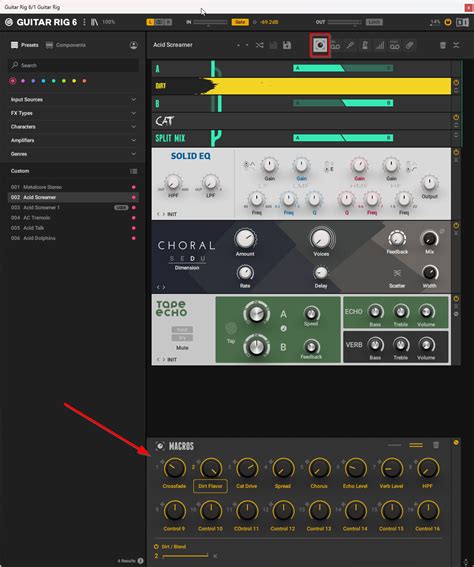 Guitar Rig Equivalencies