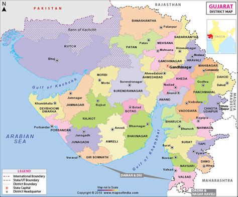 gujarat district map editable