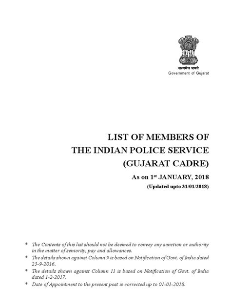 gujarat ips civil list