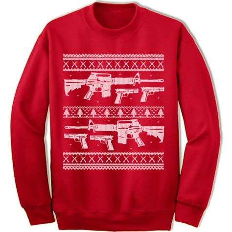 gun themed christmas sweater collection