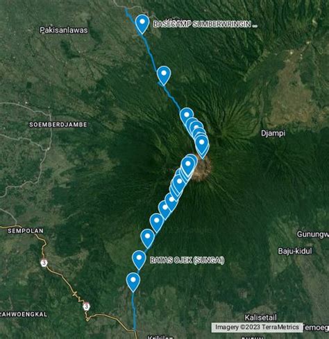 gunung raung google map