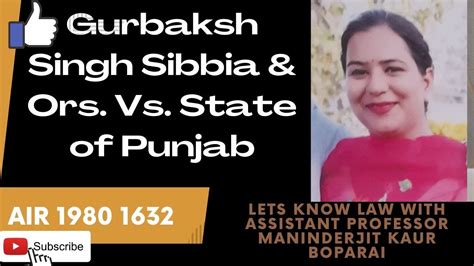 gurbaksh singh vs state of punjab