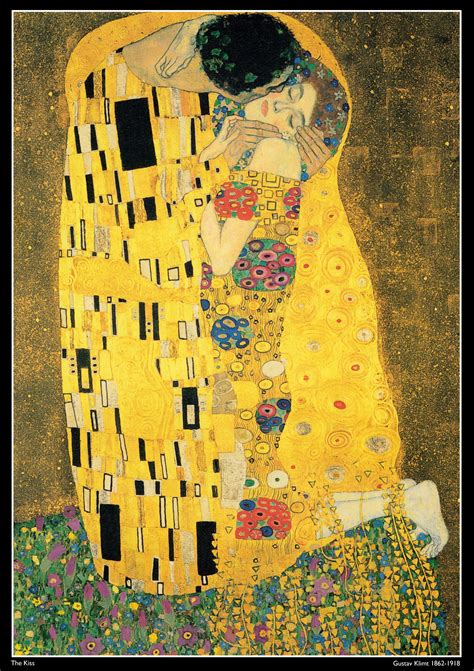 gustav klimt kiss poster