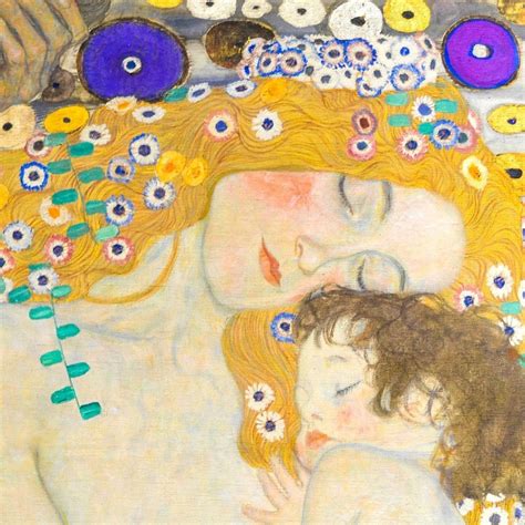 gustav klimt mother and child print