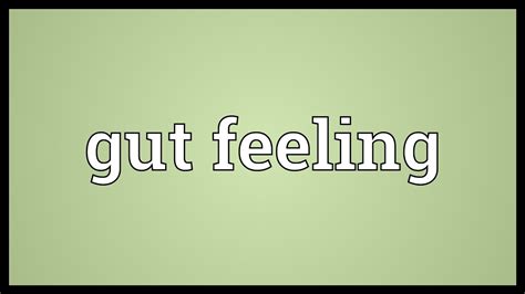 gut feeling 123