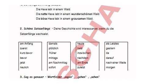 Arbeitsblatt: Schreiben - Deutsch - Texte schreiben