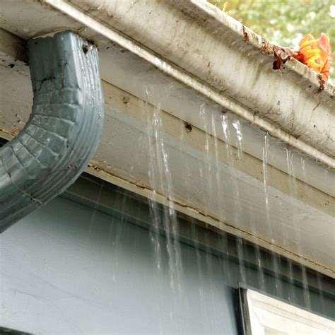 Gutter Dripping Water At Joint