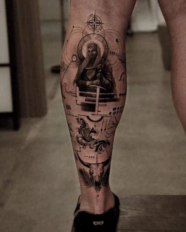 Guy Calf Tattoos
