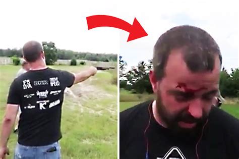 Guy Shoots Hat With Shotgun 