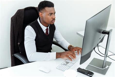 Guy Using Computer