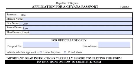 guyana id card application