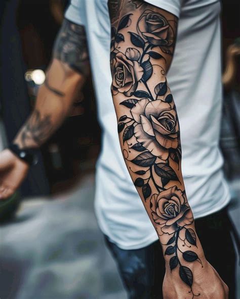 Guys With Rose Tattoos