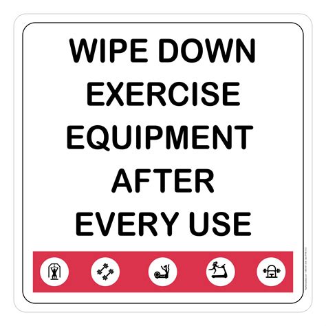 Fitness Center Rules Use Equipment At Your Own Risk Aluminum Metal Sign