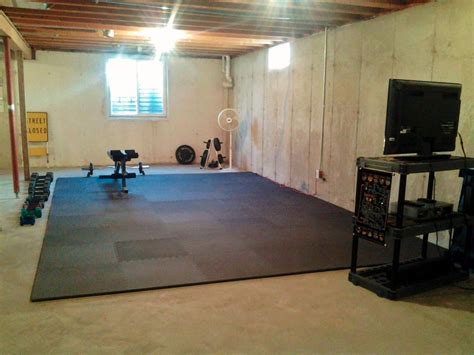 gym flooring basement